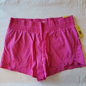 Women's Vibrant Pink High-Rise Crinkle Shorts All in Motion Size XL